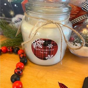 Eggnog Candle 22oz reusable jar. Handmade in our shop. New